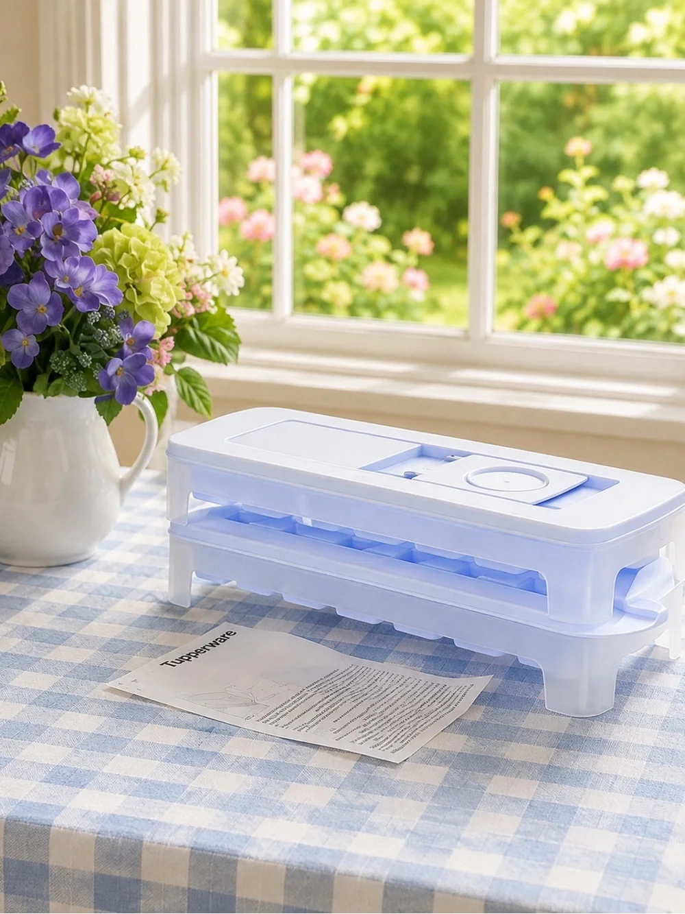 Tupperware Fresh N Pure Ice Cube Trays Flip Ice Cube Color Seal New Teal